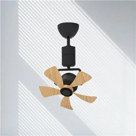 RIEGEN CEILING FAN RCF-SPINO16-5B-BPW 16-INCH BLACK PINE WOOD