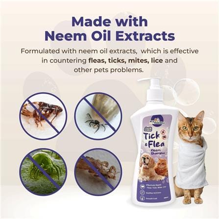 MYKAZOKU ANTI-TICK & FLEA NEEM SHAMPOO 500ML