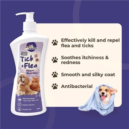 MYKAZOKU ANTI-TICK & FLEA NEEM SHAMPOO 500ML