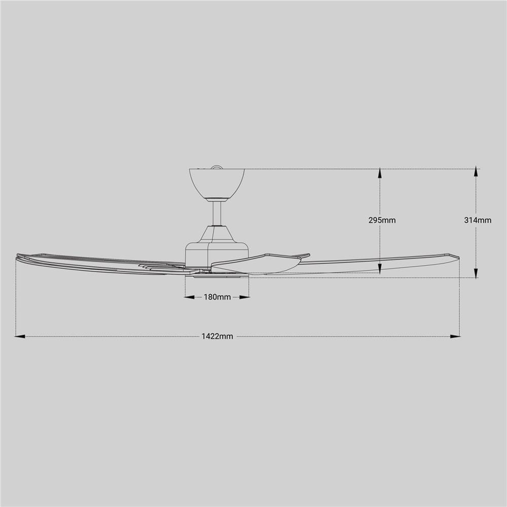 RIEGEN CEILING FAN RCF-LUFTEN56-5B-MT 56-INCH MOCHA TIMBER