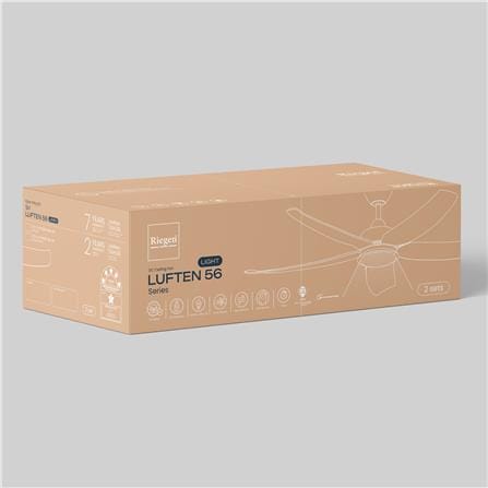 RIEGEN CEILING FAN LED RCF-LUFTEN56-5BL-MO 56-INCH MOCHA