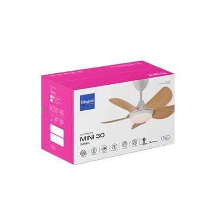 RIEGEN CEILING FAN LED RCF-MINI30-5BL-PW 30-INCH PINE WOOD