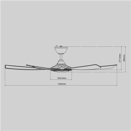 RIEGEN CEILING FAN RCF-BRISE56-5B-MW 56-INCH MATTE WHITE