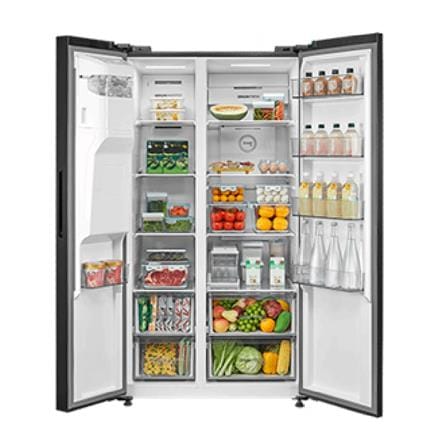 TOSHIBA SIDE BY SIDE REFRIGERATOR GR-RS755WIA-PGY(22) 640L BLACK GLASS