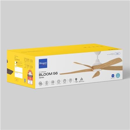 RIEGEN CEILING FAN RCF-BLOOM56-5B-PW 56-INCH PINE WOOD