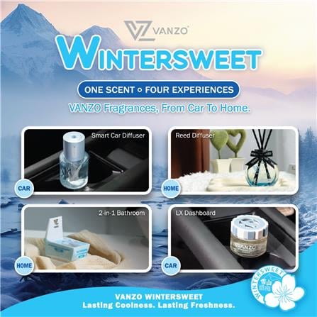 VANZO 2 IN 1 BATHROOM AIR FRESHENER WINTER SWEET 115G