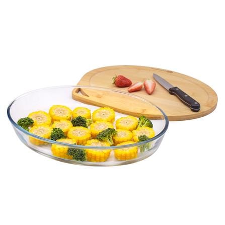 CARL SMITH SOHN BAKEWARE WITH BAMBOO LID 1600ML