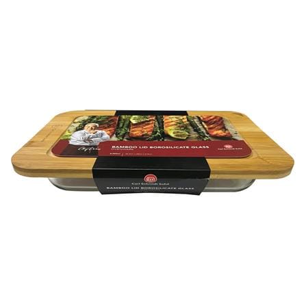 CARL SMITH SOHN RECT BAKEWARE WITH BAMBOO LID 2200ML