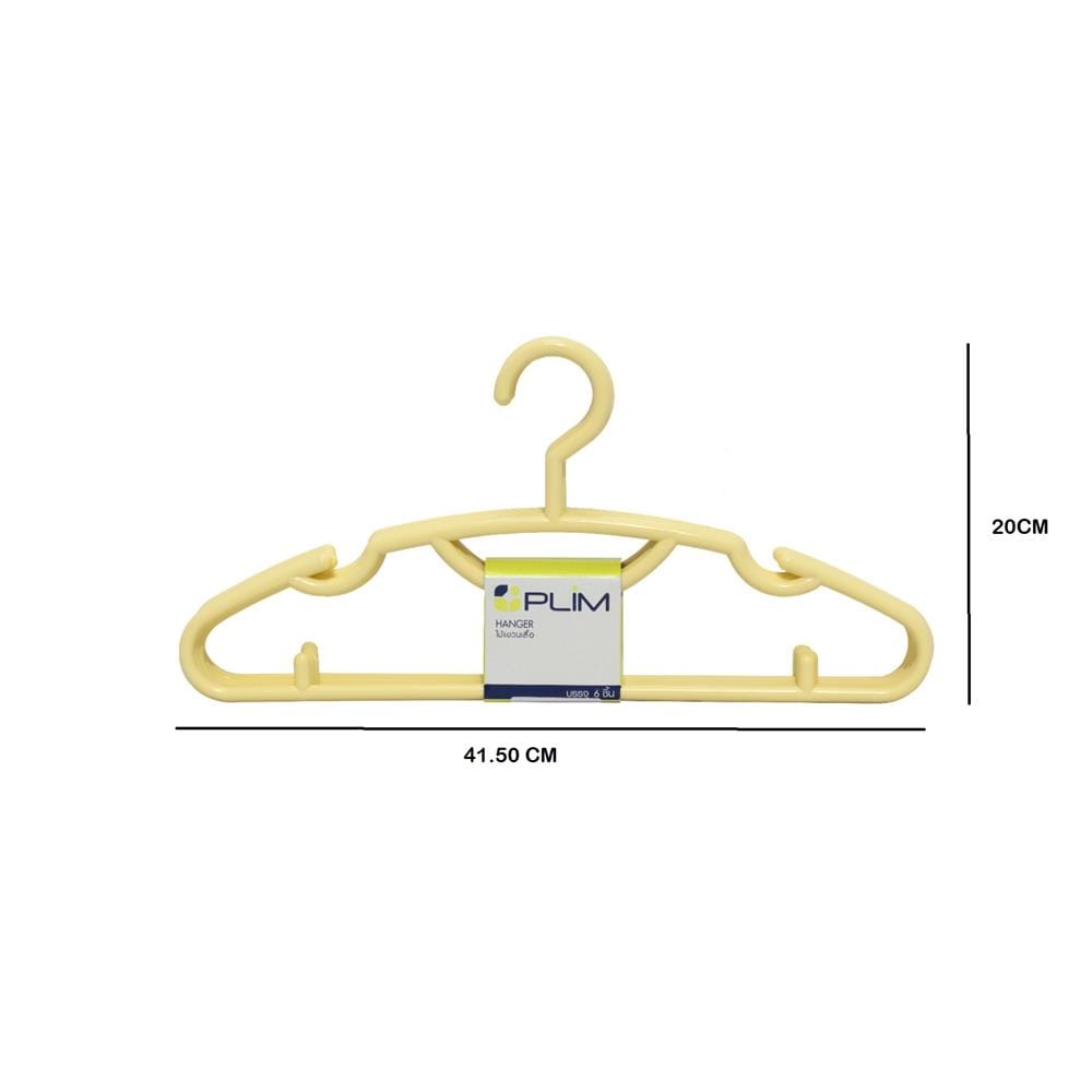 CLOTHES HANGER KING SIZE YELLOW PILM (1x6)