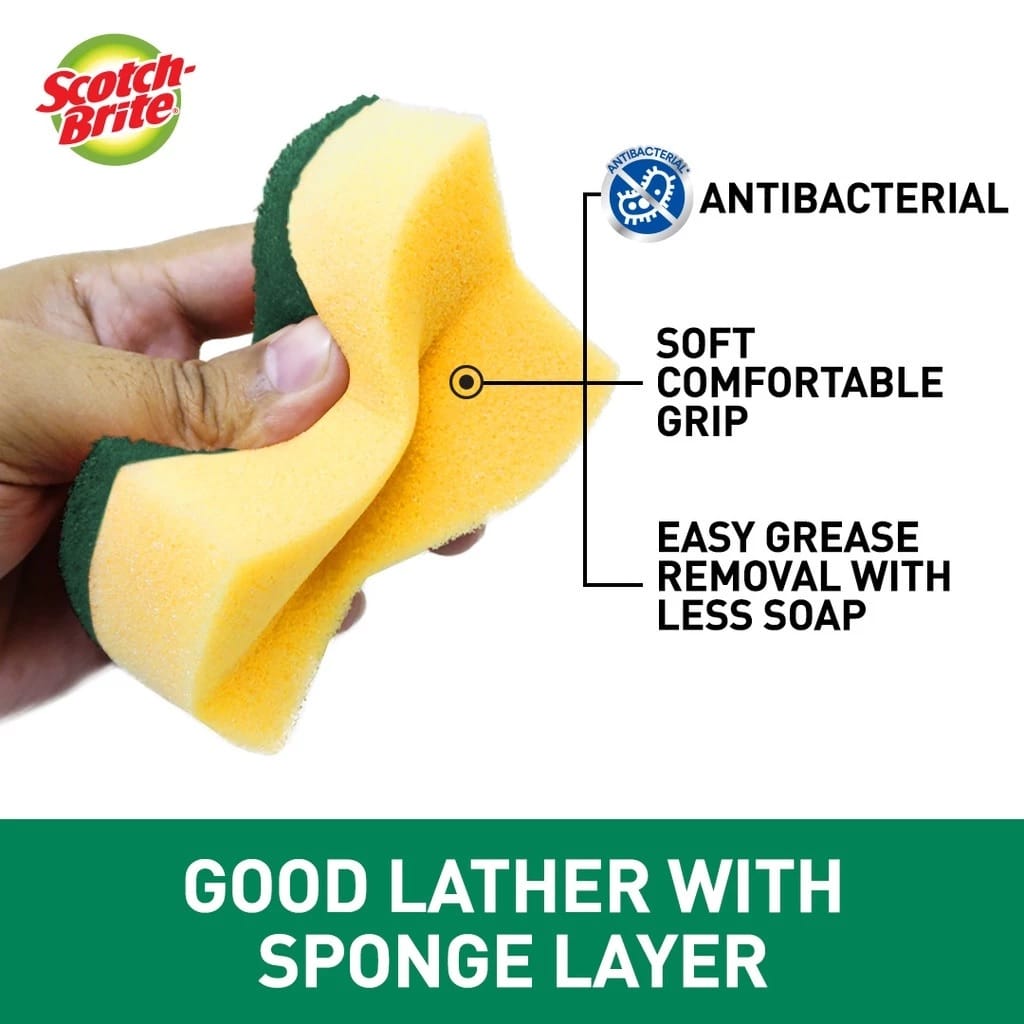 SB TOUGH CLEAN ANTIBAC SCRUB SPONGE 1PC