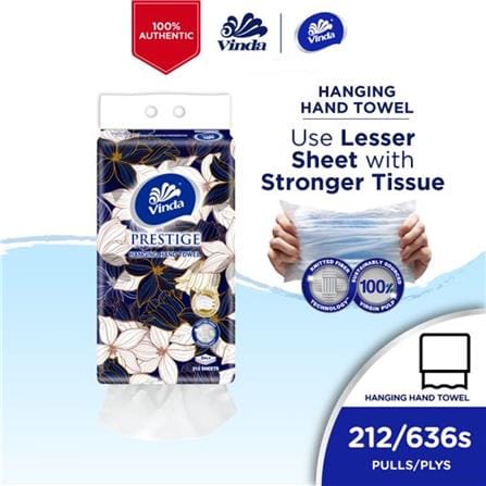 VINDA PRESTIGE HANGING HAND TOWEL 3PLY 212S