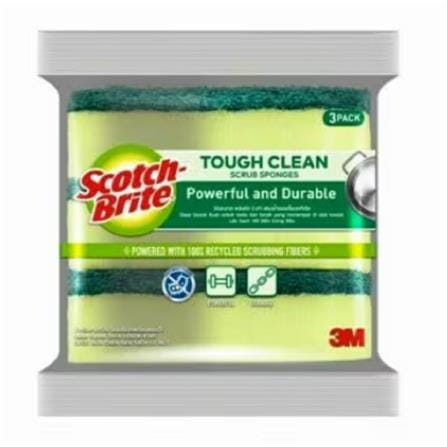 SB TOUGH CLEAN ANTIBAC SCRUB SPONGE 3PCS/PACK