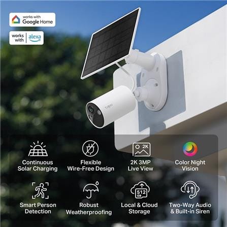 TP-LINK 3MP SOLAR-POWERED SECURITY CAMERA C410 KIT