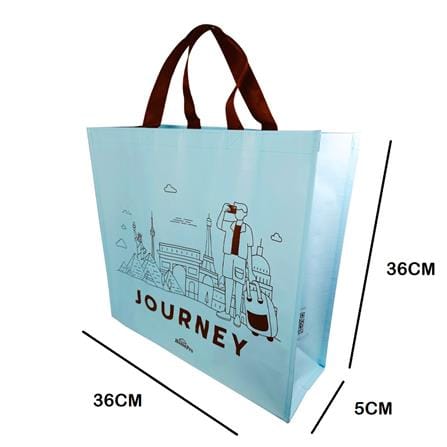 SHOPPING BAG JOURNEY HOMEPRO BLUE 36X36CM