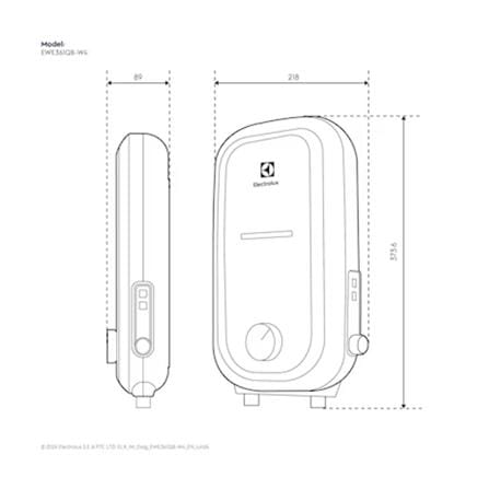 ELECTROLUX SHOWER HEATER DC PUMP WITH HAND SHOWER EWE361QB-W4 WHITE
