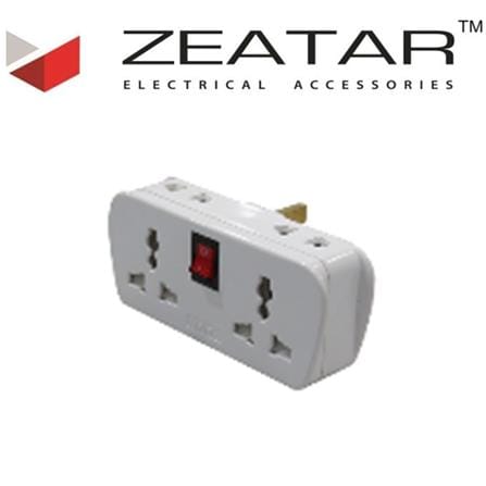 ZEATAR 6 WAY MULTI ADAPTOR Z666 WHITE