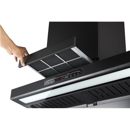 FABER DESIGNER HOOD MEGAFLEX ELITE FCH-LMD90S300BKMG 90CM BLACK 3000M3/H