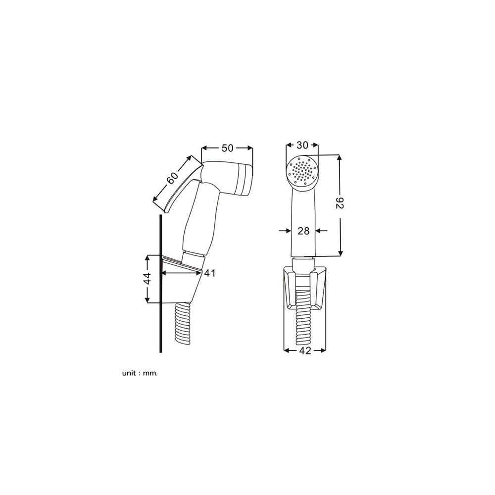 RASLAND RINSING SPRAY SET RA 789456CHROME CHROME