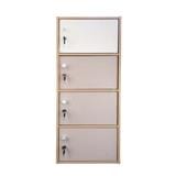 4 TIER SHELF LOCKER FUR FINN WHITE CREAM