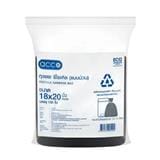 GARBAGE ROLL RECYCLE ACCO THIN 18X20" BLACK 120PCS