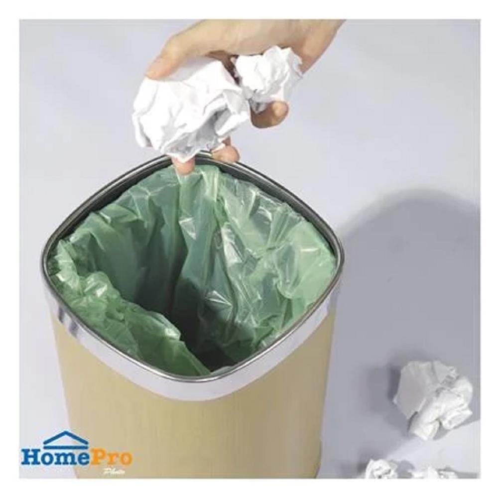 GARBAGE BAGS THIN  CIRCULAR ACCO 26X34" LIGHT GREEN 15PCS