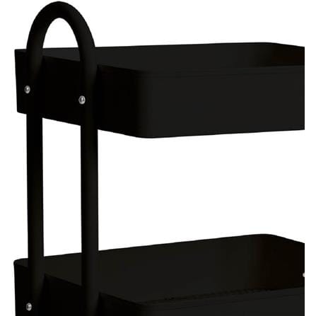 3 TIER METAL TROLLEY COSSY PLUS 40X44X81CM BLACK