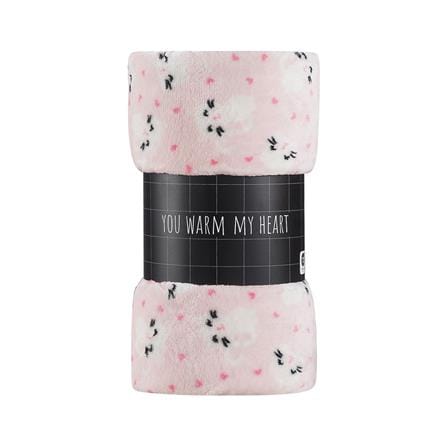 HLS FLEECE BLANKET 50X60 CSLW12 CAT PINK