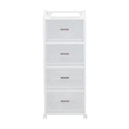 4-TIER DRAWER SHELVES STACKO AUGA 441X40X104.3CM  WHITE