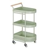 3-TIER UTILITY CART WITH CASTERS STACKO DORU 48x35x81.5CM GREEN