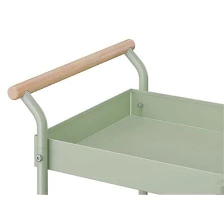 3-TIER UTILITY CART WITH CASTERS STACKO DORU 48x35x81.5CM GREEN