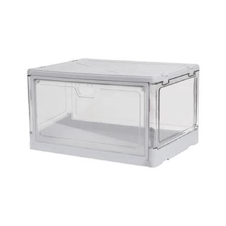 SHOE BOX STACKO LITE 38X28X22CM GREY/CLEAR