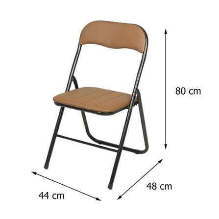 FOLDING CHAIR FURDINI MELON PU BROWN