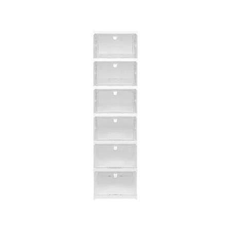 6-COMPARTMENT SHOE BOX STACKO KLEAR 34.5X25.5X105.8CM CLEAR