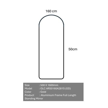 GLOREX MIRROR GLC AR50160A281S (GD) 160X50CM GOLD