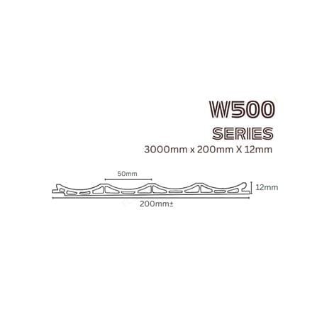 ECOCLASS PROCLASS FLUTED PANEL W500-01 300X20X1.2CM 0.6M2