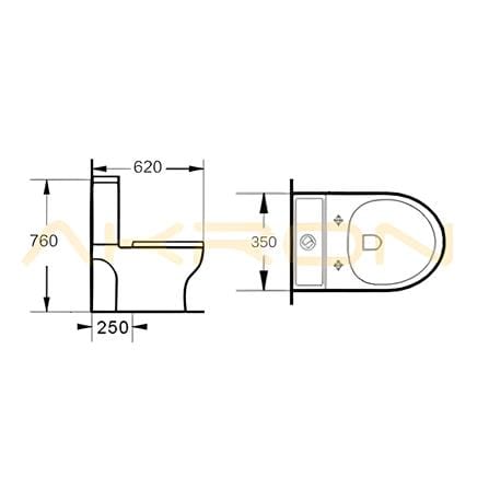 AKRON SPARE PART WCC29002 CISTERN AND LID