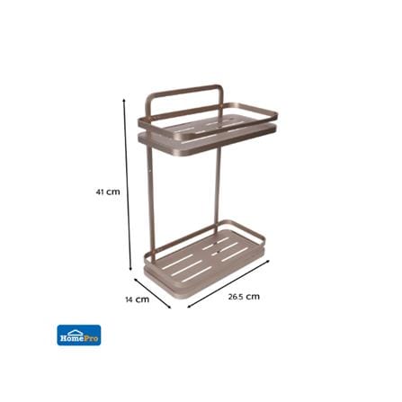 MOYA BATH SHELF 2-T WALL K250427T ALUMINUM