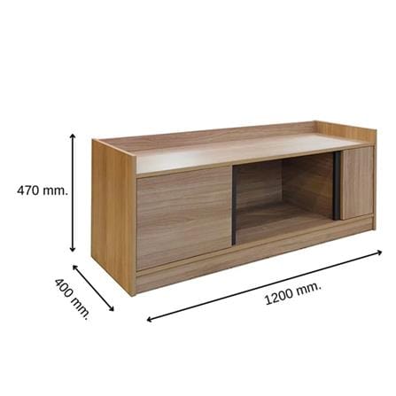 TV CABINET FURDINI FIGHT 120CM NATURAL OAK/BLACK