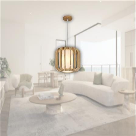 BRIGHT OBJECTIVE PENDANT LAMP 17226-1 120CM BROWN