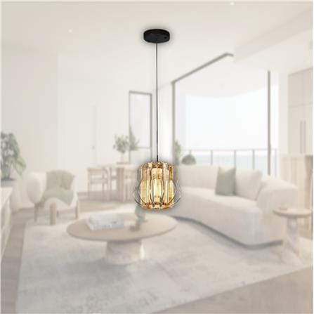 BRIGHT OBJECTIVE PENDANT LAMP 13585/1P 120CM GOLD