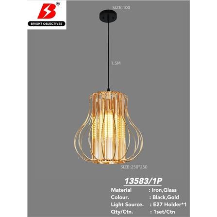 BRIGHT OBJECTIVE PENDANT LAMP 13583-1P 120CM GOLD