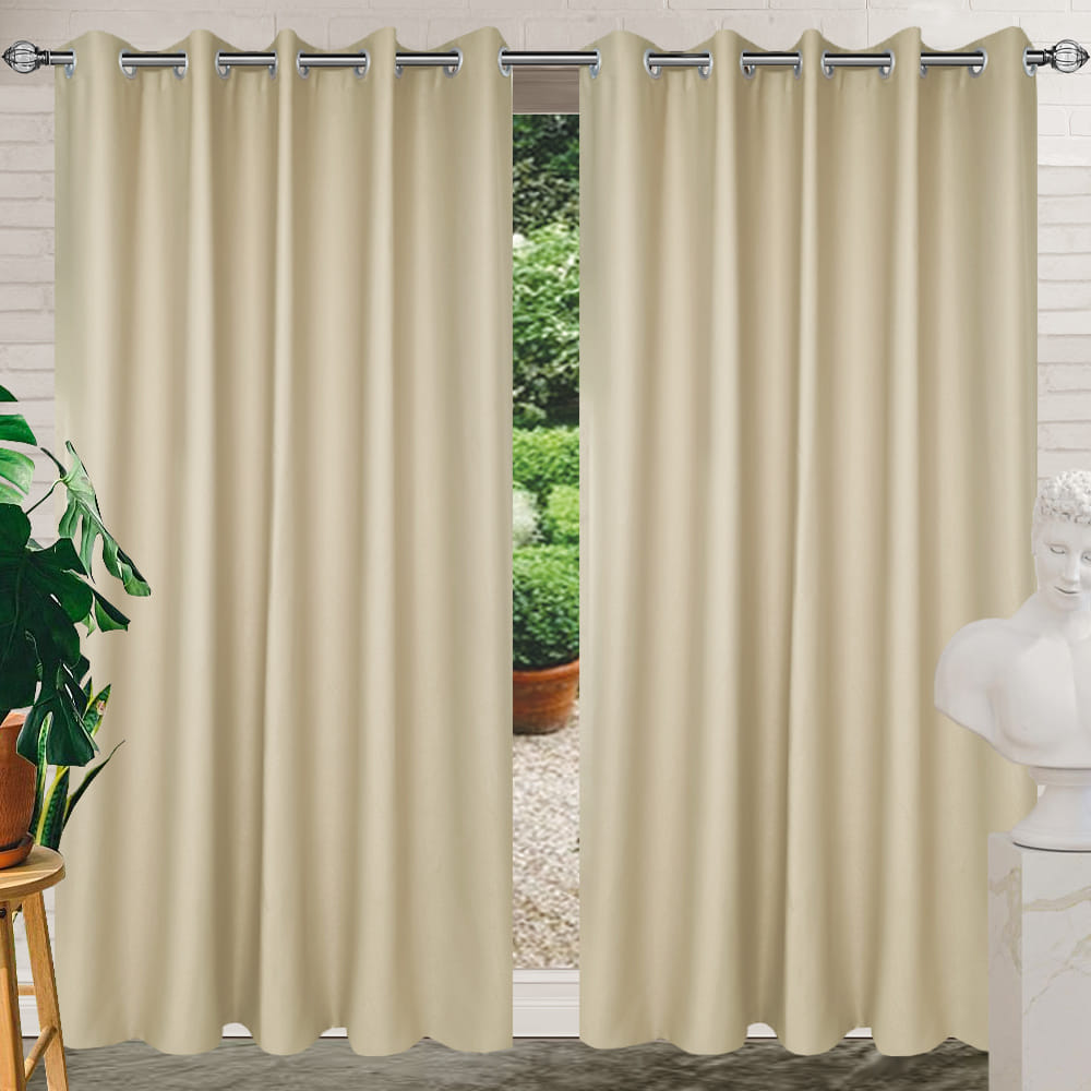 HOME LIVING STYLE CURTAIN EYELET JADEA 180X220CM BROWN