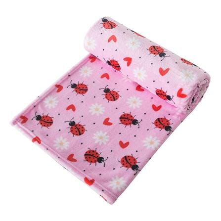 HLS FLEECE BLANKET 50X60 CSLW14 LADYBIRD PINK