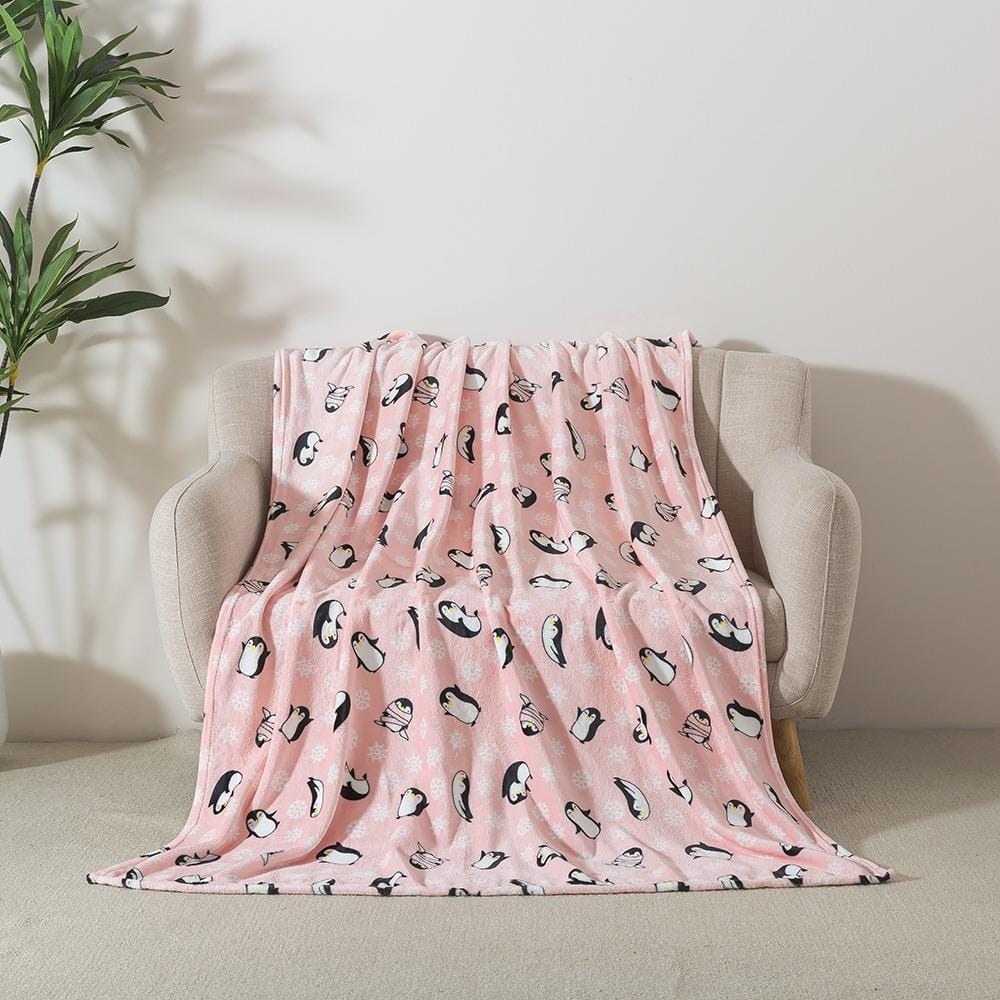 HLS FLEECE BLANKET 50X60 CSLW15 PEGUIN PINK