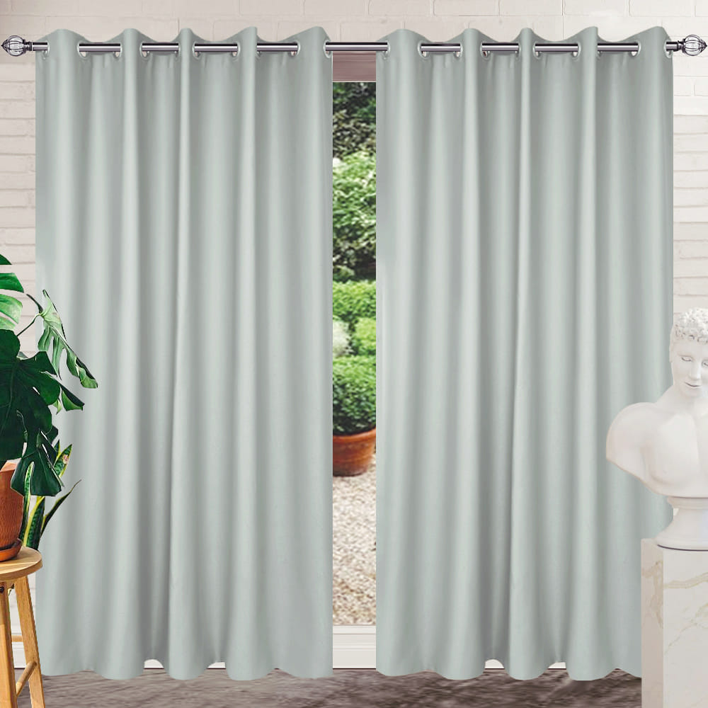 HOME LIVING STYLE CURTAIN EYELET JADEA 180X220CM GRAY