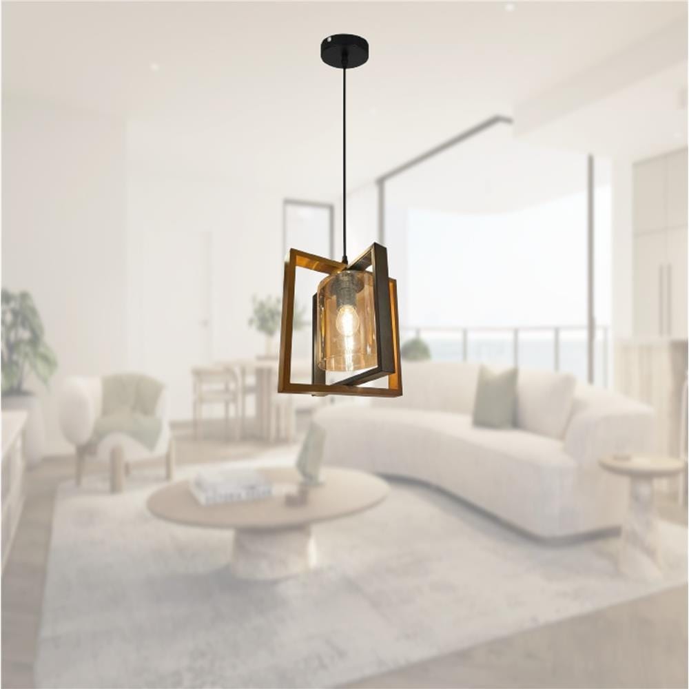 BRIGHT OBJECTIVE PENDANT LAMP 16593/1 120CM BROWN