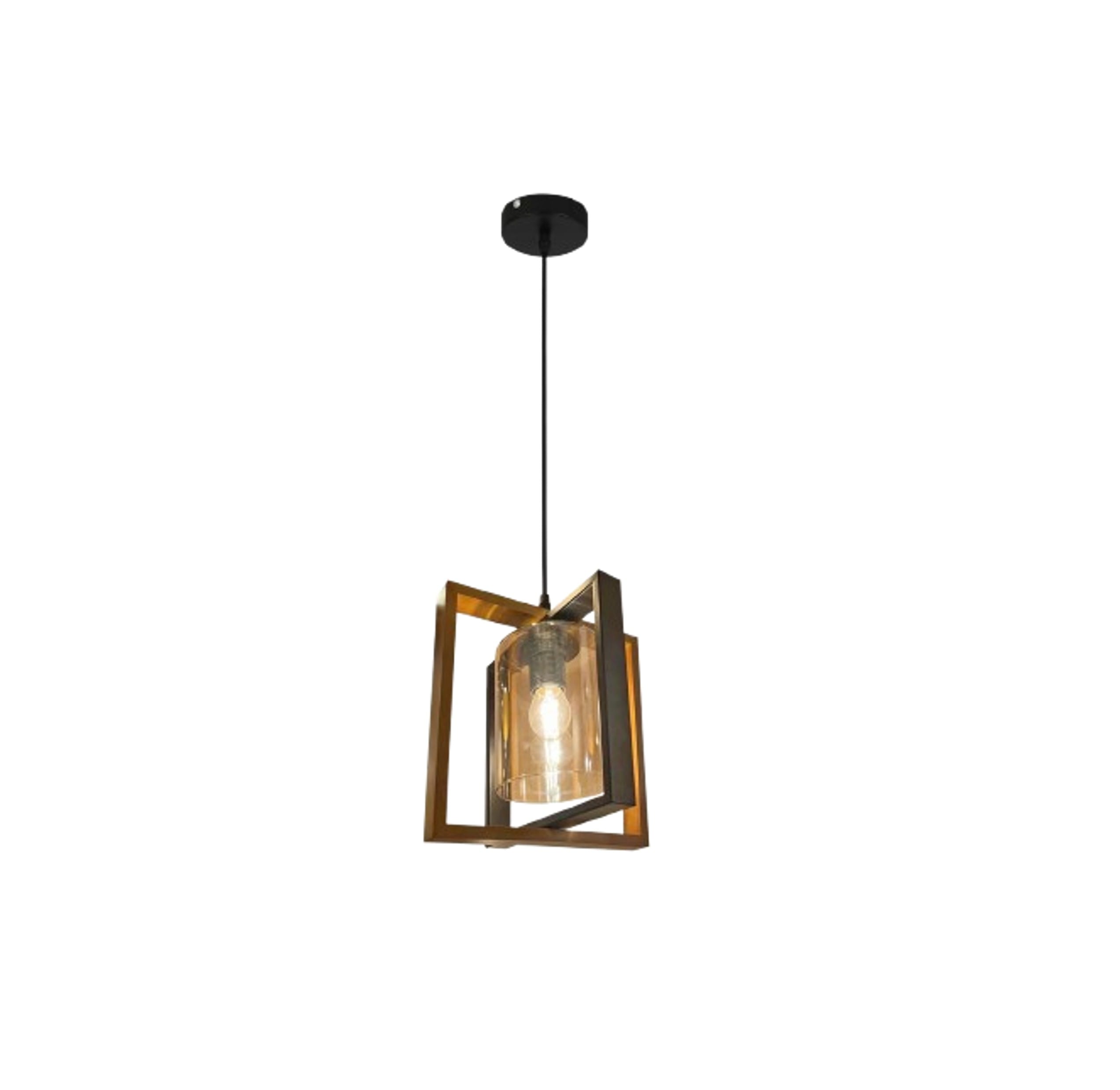 BRIGHT OBJECTIVE PENDANT LAMP 16593/1 120CM BROWN