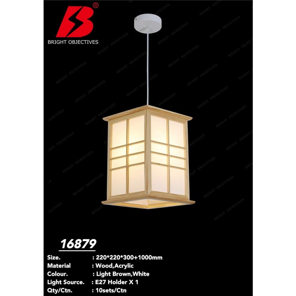 BRIGHT OBJECTIVE PENDANT LAMP 16879 120CM BROWN,WHITE