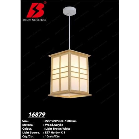 BRIGHT OBJECTIVE PENDANT LAMP 16879 120CM BROWN,WHITE