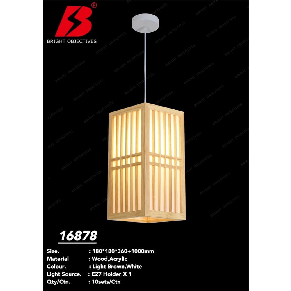 BRIGHT OBJECTIVE PENDANT LAMP 16878 120CM BROWN WHITE